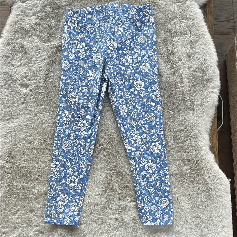 Ralph Lauren Girls Blue Floral Leggings (No tags, Never worn)